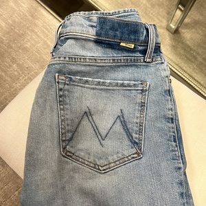 Mother: High Waisted Rider Skimp Light Wash Jeans